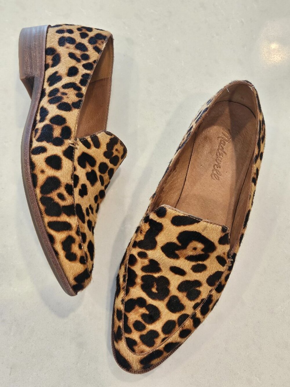 Madewell The Frances Genuine Calf Hair Loafers - Leopard Print - Size 7.5